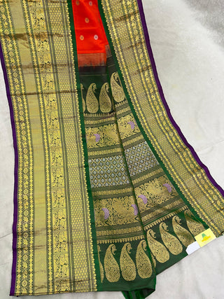GADWAL PURE SILK MEENA BUTTA HANDLOOM SAREE