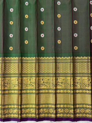 GADWAL PURE SILK MEENA BUTTA HANDLOOM SAREE
