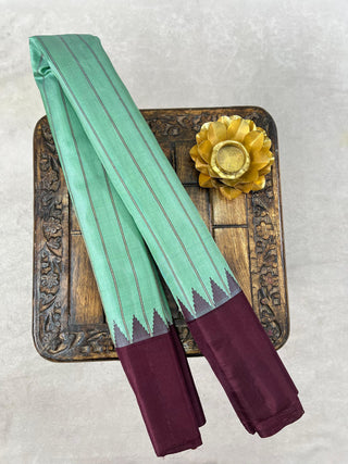 GADWAL PURE SILK PLAIN BORDER HANDLOOM SAREE