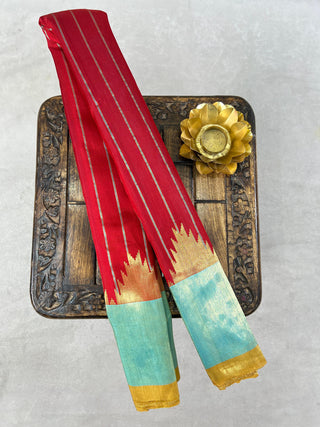 GADWAL PURE SILK PLAIN BORDER HANDLOOM SAREE