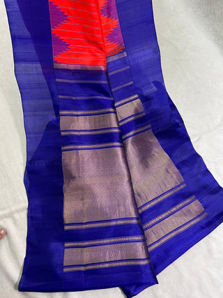 GADWAL PURE SILK PLAIN BORDER HANDLOOM SAREE