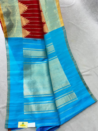 GADWAL PURE SILK PLAIN BORDER HANDLOOM SAREE