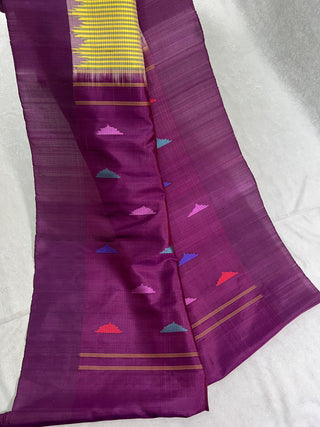 GADWAL PURE SILK PLAIN BORDER HANDLOOM SAREE