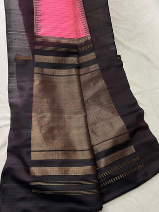 GADWAL PURE SILK PLAIN BORDER HANDLOOM SAREE