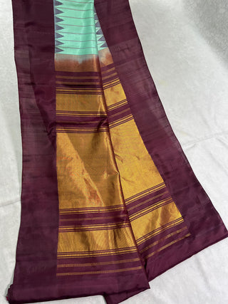 GADWAL PURE SILK PLAIN BORDER HANDLOOM SAREE