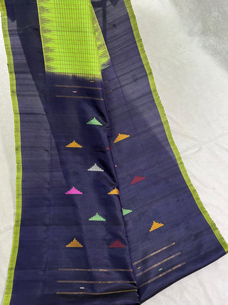 GADWAL PURE SILK PLAIN BORDER HANDLOOM SAREE