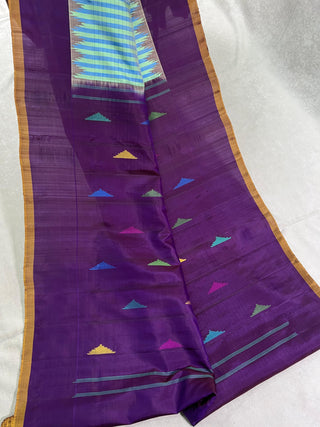 GADWAL PURE SILK PLAIN BORDER HANDLOOM SAREE