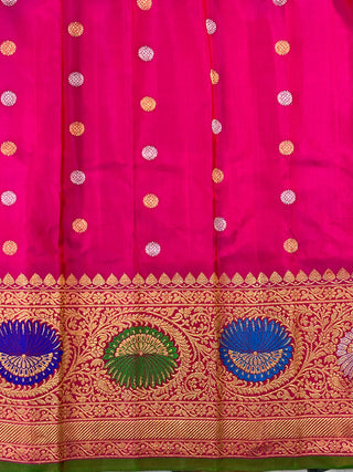 GADWAL PURE SILK MEENAKARI TURNING BORDER SAREE