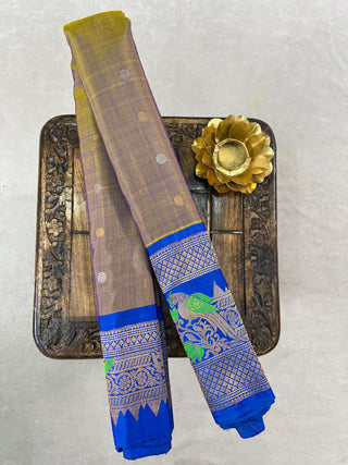 GADWAL PURE SILK MEENAKARI TURNING BORDER SAREE