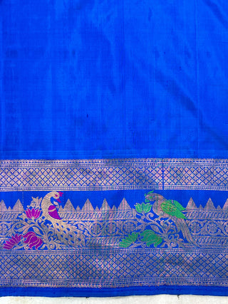 GADWAL PURE SILK MEENAKARI TURNING BORDER SAREE