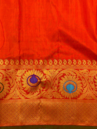 GADWAL PURE SILK MEENAKARI TURNING BORDER SAREE