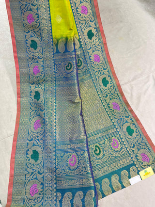 GADWAL PURE SILK MEENAKARI TURNING BORDER SAREE