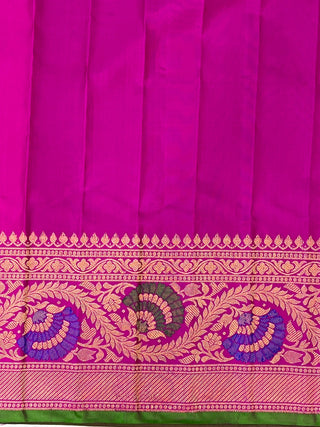 GADWAL PURE SILK MEENAKARI TURNING BORDER SAREE