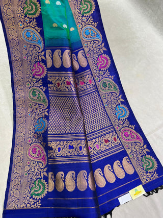 GADWAL PURE SILK MEENAKARI TURNING BORDER SAREE