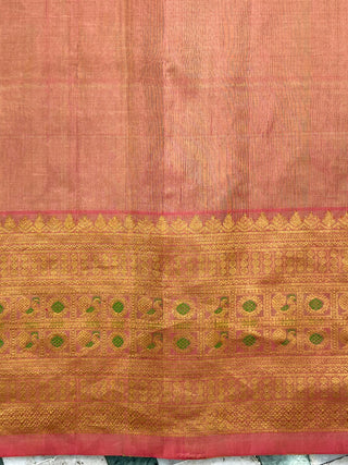 GADWAL PURE SILK MEENAKARI TURNING BORDER SAREE