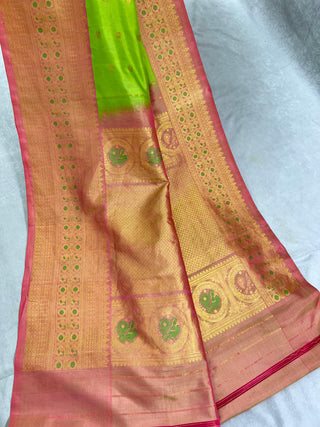 GADWAL PURE SILK MEENAKARI TURNING BORDER SAREE