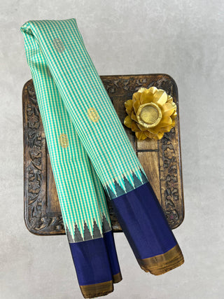 GADWAL PURE SILK PLAIN BORDER HANDLOOM SAREE
