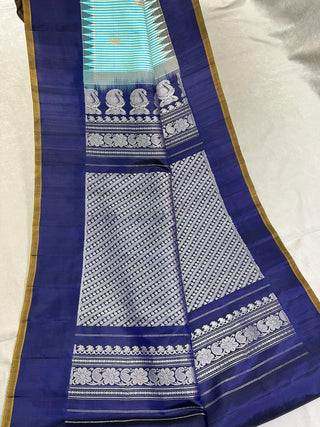 GADWAL PURE SILK PLAIN BORDER HANDLOOM SAREE