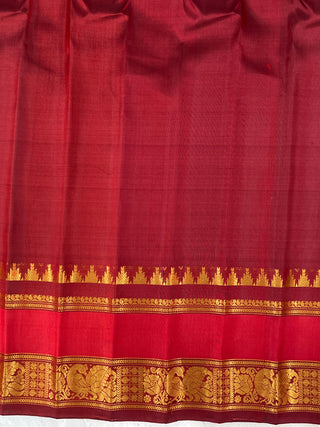 GADWAL PURE SILK GAP BORDER MEENA BUTTA SAREE