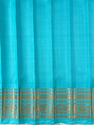 GADWAL PURE SILK HANDLOOM SAREE WITH GANGA JAMUNA BORDER