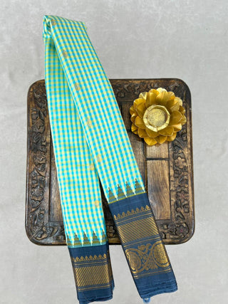 GADWAL PURE SILK GINGHAM CHECKS SAREE