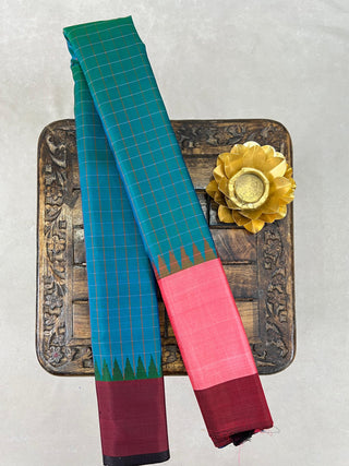 GADWAL PURE SILK PLAIN BORDER HANDLOOM SAREE