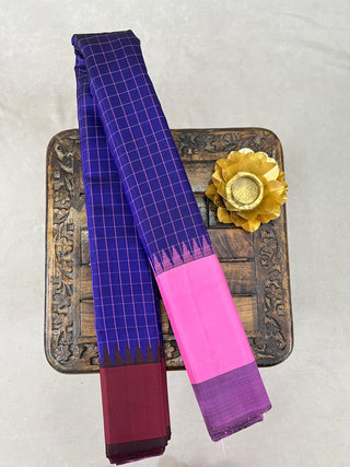 GADWAL PURE SILK PLAIN BORDER HANDLOOM SAREE