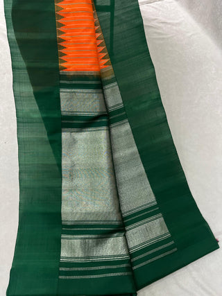 GADWAL PURE SILK PLAIN BORDER HANDLOOM SAREE