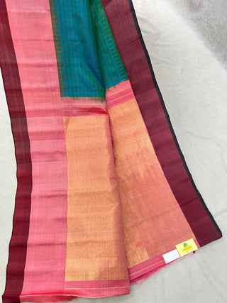 GADWAL PURE SILK PLAIN BORDER HANDLOOM SAREE