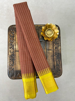 GADWAL PURE COTTON CHECKS HANDLOOM SAREE