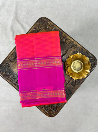 KANCHIPURAM PURE SILK GAP BORDER SAREE