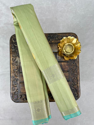 GADWAL PURE SILK GAP BORDER HANDLOOM SAREE