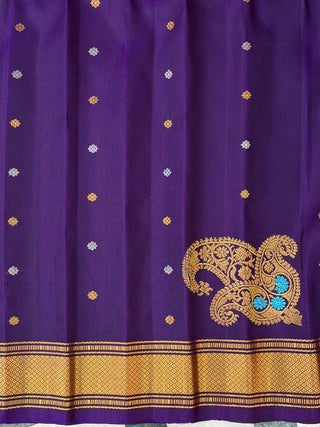 GADWAL PURE SILK MEENA BUTTA BORDER HANDLOOM SAREE