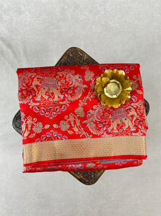 KANCHIPURAM PURE SILK BRIDAL DESIGN HANDLOOM SAREE