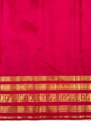 KANCHIPURAM PURE SILK KUTTU BORDER SAREE