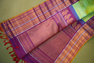 GADWAL SILKS IN EQUAL BORDER STYLE