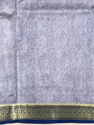 KANCHIPURAM PRINTED PURE SILK SAREE