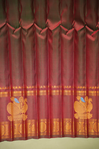 GADWAL PURE SILK GAP BORDER HANDLOOM SAREE