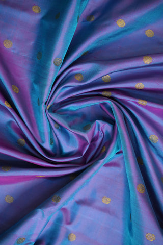 GADWAL PURE SILK GAP BORDER BUTTA HANDLOOM SAREE