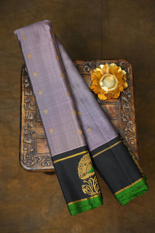 GADWAL PURE SILK GAP BORDER BUTTA HANDLOOM SAREE