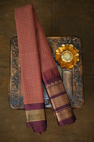 GADWAL PURE COTTON CHECKS SAREE