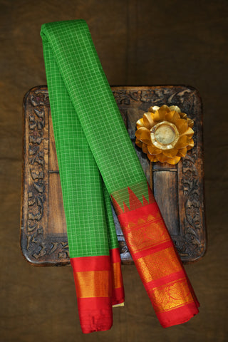 GADWAL PURE COTTON CHECKS SAREE