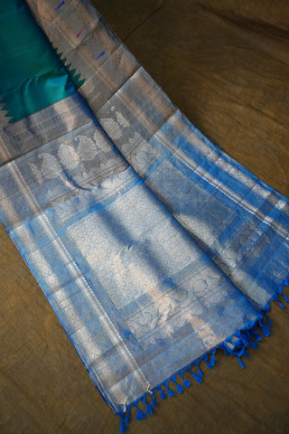 GADWAL PURE SILK TISSUE BORDER HANDLOOM SAREE