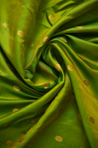 GADWAL PURE SILK SILVER ZARI GAP BORDER SAREE