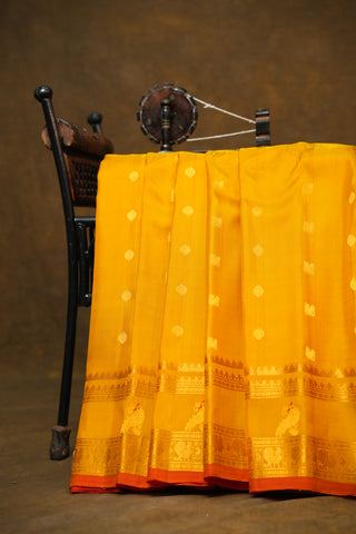GADWAL PURE SILK GAP BORDER HANDLOOM SAREE