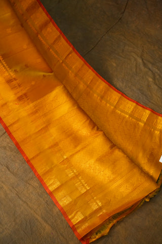 GADWAL PURE SILK GAP BORDER HANDLOOM SAREE