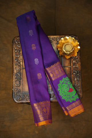 GADWAL PURE SILK GAP BORDER HANDLOOM SAREE