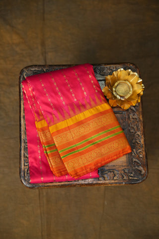 KANCHIPURAM PURE SILK SMALL BORDER SAREE