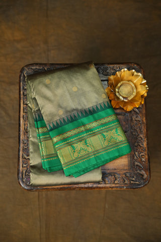 KANCHIPURAM PURE SILK SMALL BORDER SAREE