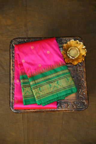 KANCHIPURAM PURE SILK SMALL BORDER SAREE